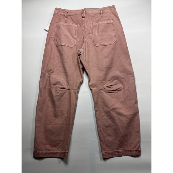 NWT Pilcro by Anthropolgie Women's Pink Barrel Leg Pants - Size 31 (34x26) - Picture 1 of 7